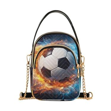 Imagem de GAIGEO Mandala Tile Mingles com bolsa de viagem geométrica feminina, transversal feminina, bolsa de viagem de ombro para mulheres, Bola de futebol flutuante e coberta de água 4, One Size