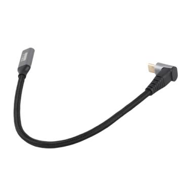 Imagem de Estink USB C 3.2 Cabo Masculino para Fêmea 10 Gbps PD100W Carregamento Rápido 4K a 60Hz Com Design de ângulo Reto Em Forma de L para Telefone de Laptop (25cm)
