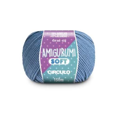 Imagem de Fio Amigurumi Soft Círculo 150m Acrílico Algodão Macio Crochê Tricô Artesanato Versátil (2236 - AZURITA)