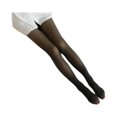 Imagem de Meia-calça Térmica Feminina De Cintura Alta Com Forro De Lã, Quente Pa