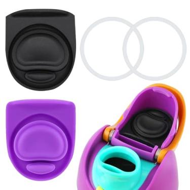 Imagem de GIcGIeo 2 conjuntos de rolha de substituição de vedação e anel de vedação O para tampa Owala FreeSip, tampas de silicone para garrafa de água, peças de boca de tampa superior compatíveis com Owala