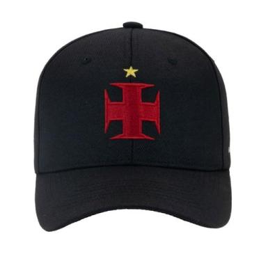 Imagem de Boné Vasco Da Gama Cruz de Malta Vermelho em Preto Supercap