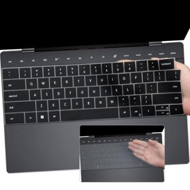 Imagem de 2 peças de capa de teclado para notebook Dell XPS 13 9345 9350 34.0 cm, XPS 13 9320 Plus 34.0 cm, Dell 16 Premium DA16250 (não serve para versões antigas XPS 13 9350/XPS 14 9440 9450/16 96400 )-Preto