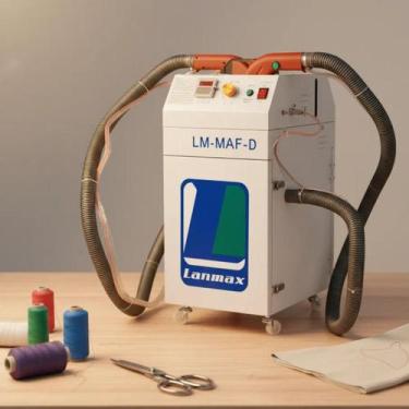 Imagem de Arrematadeira Industrial de Fios Lanmax Portátil com 2 Cabeças 2 Motor