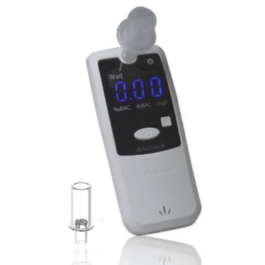 Imagem de iBACheck Bafômetro com 10 memórias e display LED, visível à noite. Bateria de longa duração e teste de 350 com pilhas alcalinas