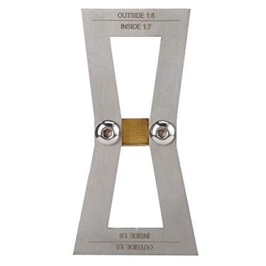 Imagem de Medidor de cauda de andorinha de aço inoxidável Ferramenta para trabalhar madeira em cauda de andorinha Régua de conexão de marcação de madeira Instrumento de medição de precisão (Sem escala)