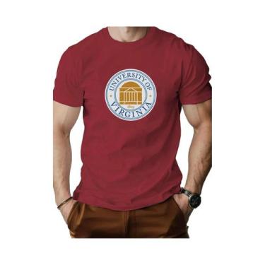 Imagem de Camiseta Masculina De Algodão Com Estampa Da Universidade Da Virgínia,