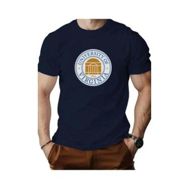 Imagem de Camiseta Masculina De Algodão Com Estampa Da Universidade Da Virgínia,