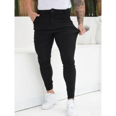 Imagem de Calça Social Masculina Alfaiataria com Elastano Skinny - Mitchelgutto,
