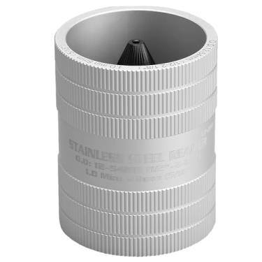 Imagem de DOMINOX Tubo de diâmetro externo de 1/5.1 cm a 2-1/20.3 cm e alargador de tubos, ferramenta de rebarbação para latão, cobre, aço inoxidável, alumínio, tubos internos e externos de PVC, remoção de