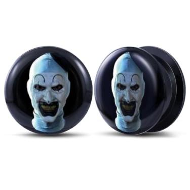 Imagem de POBAISITER 2 Peças Alargadores De Orelha Estilo Gótico Acrílico Sólido Com Parafuso Em Túneis E Plugues Resina Antialérgicos Para Mulheres Homens Joias Piercing Corporal
