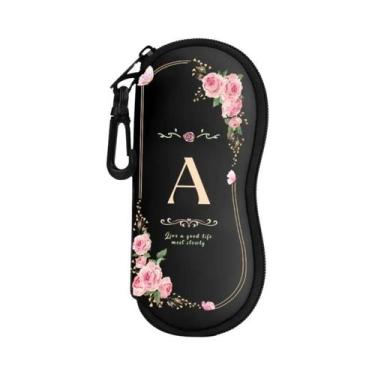 Imagem de Estojo De Óculos De Sol Unissex Leve Com Zíper Design De Letras A-Z Us