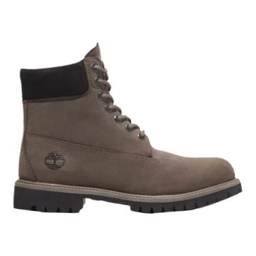 Imagem de Timberland Bota masculina premium impermeável de 15 cm, Nobuck marrom médio, 43