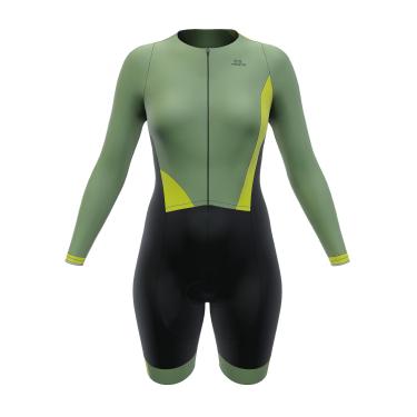 Imagem de Macaquinho Feminino Manga Longa Márcio May Sport Militar