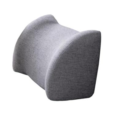 Imagem de KiBcsLic Almofada de espuma para apoio lombar, confortável, para leitura, ideal para sofá, carro ou cadeira de escritório, Cinza Profundo