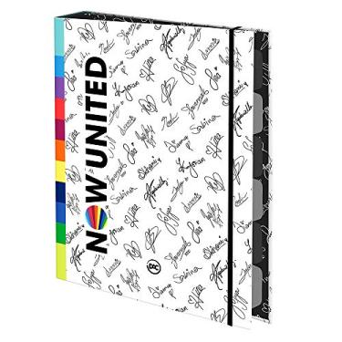 Imagem de Caderno Argolado 1/4 48 Folhas Now Unitd - Fechamento Em Elástico, DAC, Branco