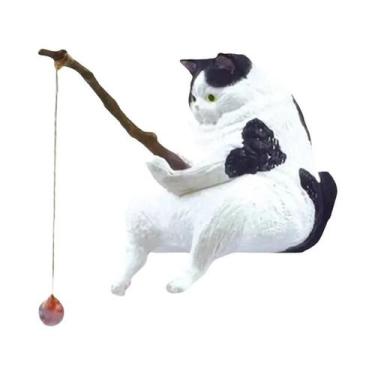 Imagem de Decoração De Gato Pescador Mini Paisagem Para Escritório Ornamentos Mi