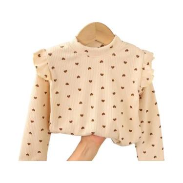 Imagem de Camiseta Infantil De Algodão Com Estampa Floral De Primavera E Gola Co