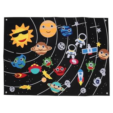 Imagem de Dioche Placa de História de Feltro do Solar Interativo Educacional Espaço Exterior Ferramenta de Aprendizagem Pendurado na Parede Placa de Feltro para Crianças Educação Infantil