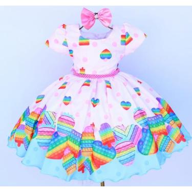Imagem de Vestido Infantil Pop-it Rosa E Tiara - Pingo De Gente Kids, 12