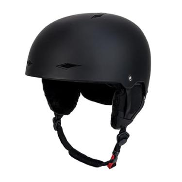 Imagem de KiBcsLic Capacete de esqui, proteção de cabeça esportiva, ajustável e respirável, ideal para neve, skate, ciclismo de estrada e mountain bike, para adultos, Preto, S