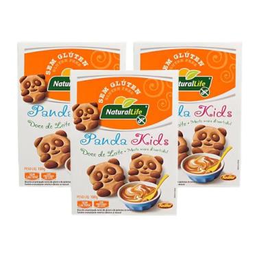 Imagem de Kit Biscoito Sem Lactose Doce de Leite - Panda Kids Natural 3 Unidades