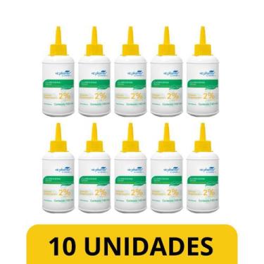 Imagem de Kit 10 Frascos Clorexidina 2% 100 ml (degermante) almotolia - VIC PHAR