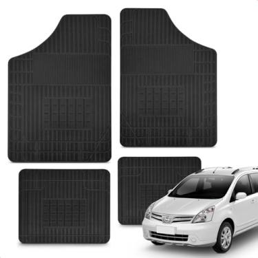 Imagem de Jogo Tapete 100% Borracha Livina 2009 a 2014 Impermeável Antiderrapante Automotivo 4 Peças