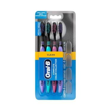 Imagem de Escova Dental Média Oral-B C/4 Complete Color Collection