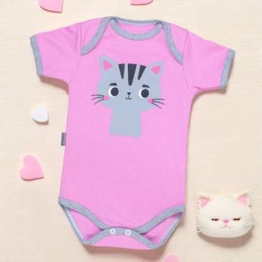 Imagem de Body Rosa Gatinha para Meninas de 0 a 12 Meses - Era Uma Vez, 9-12M, R