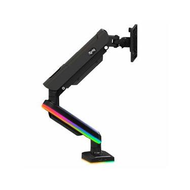 Imagem de Suporte Gamer com RGB de Mesa, Para Monitor 17 a 35, Pistão a Gás, Suporte Até 9kg, Preto, ELG