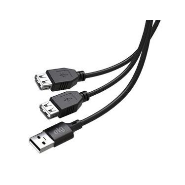 Imagem de Cabo USB Tipo Y, Transferência de Dados 480Mbps, USB 2.0, Plug and Play, 1,5 metro, USBY2, ELG