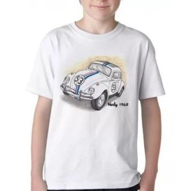 Imagem de Camiseta Infantil Herby 1968 Fusca Carro Volkswagen Linda
