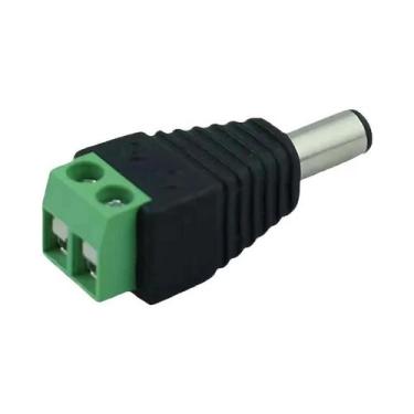 Imagem de Conector De Energia DC 12V 5pcs Soquete Macho E Fêmea Barrel 2.1mm X 5