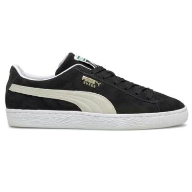Imagem de PUMA Suede JR Classic Kids Tênis (criança pequena/criança grande), Preto/branco, 6.5