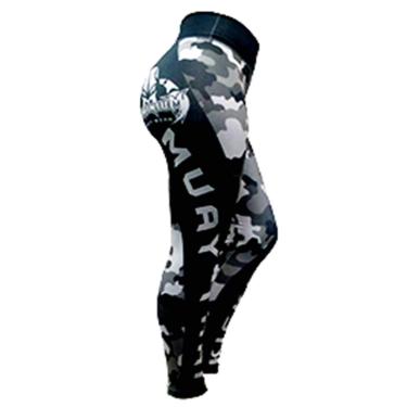 Imagem de Calça de Compressão Termica Legging Feminina - 2224 MA - Camuflado Urbano - PP - Muay Thai
