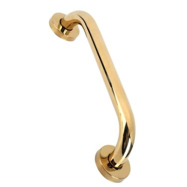 Imagem de Cosiki Barra de Apoio de Segurança para Banheiro, Corrimão Antiderrapante para Suporte de Chuveiro de Vaso Sanitário para Idosos, Ouro de Aço Inoxidável de 11,8" para Quarto, Banheiro e Cozinha