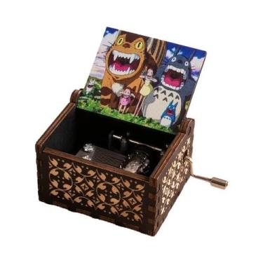 Imagem de Caixa De Música De Madeira Totoro, Brinquedo Musical De Luxo Com Luz, 