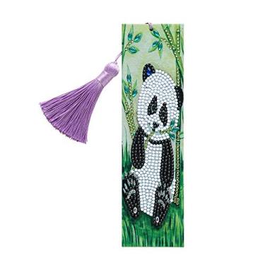 Imagem de Marcadores de Livro Pintura Diamante Panda 5D DIY com Conjunto Artes e Manufaturas Franja para Adultos
