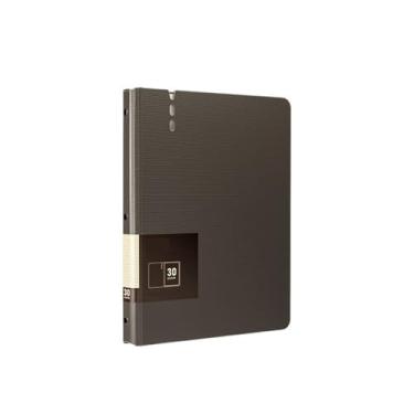 Imagem de Pasta organizadora de arquivos A4 com inserções transparentes, multiuso, armazenamento de arquivos de dados, material de escritório, material de escritório (gris)