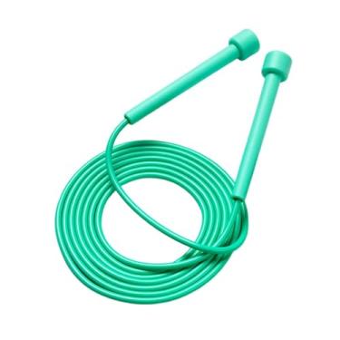 Imagem de oshhni Corda de pular portátil com alças antiderrapantes, ajustável e silenciosa, ideal para treinos em casa, academia e atividades físicas, Verde