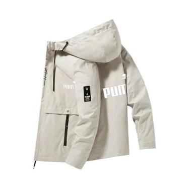 Imagem de Jaqueta Masculina Corta-Vento Com Capuz Para Outono/Inverno, Casual, L