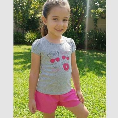 Imagem de Conjunto Infantil Menina Blusa Estampada Sweet Shake e Shorts Texturizado 4YOU- Cativa-Feminino