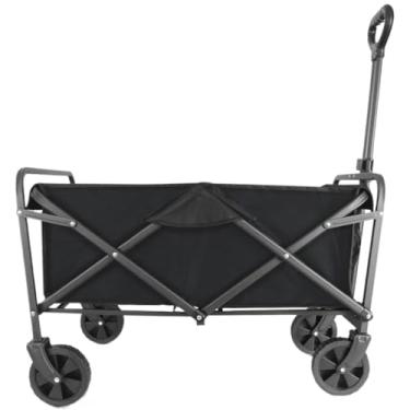 Imagem de Carrinho Multiuso Dobrável Preto – Portátil para Camping, Pesca e Compras, Suporta Até 100kg(470)