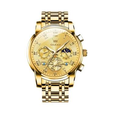 Imagem de Relógio De Quartzo Masculino De Luxo Em Aço Inoxidável À Prova d'Água 