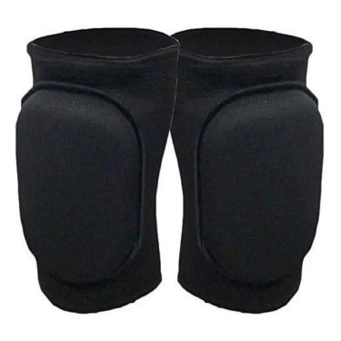 Imagem de Par Joelheira Goleiro Futebol Volei Handebol Elástica Preto