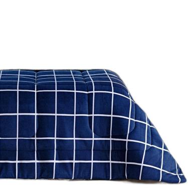 Imagem de Cobertor Solteiro Infantil Grosso Xadrez Dupla Face