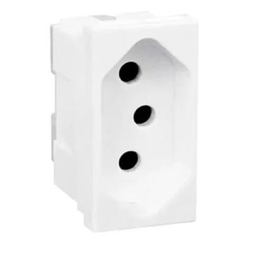 Imagem de Tomada Modulo 2p+t 10a 250v Pial Plus+ 615038bc Cor Branco