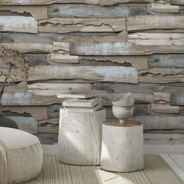 Imagem de Papel de Parede Wanderlust Madeira Marrom WL1003