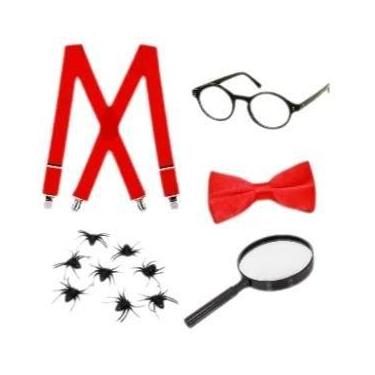 Imagem de Conjunto De Fantasia De Coelho Branco Com Chapéu De Chapeleiro Louco E